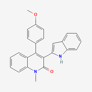 molecular formula C25H20N2O2 B1505447 3-(1H-Indol-2-yl)-4-(4-methoxyphenyl)-1-methylquinolin-2(1H)-one CAS No. 1010128-58-1