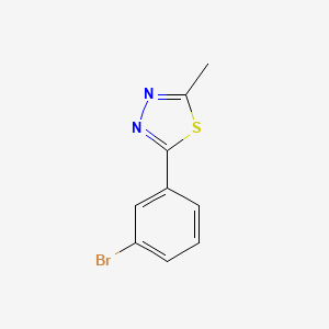 molecular formula C9H7BrN2S B1505454 2-(3-Bromophenyl)-5-methyl-1,3,4-thiadiazole CAS No. 173406-59-2