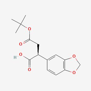 (S)-2-(Benzo[D][1,3]dioxol-5-YL)-4-(tert-butoxy)-4-oxobutanoic acid