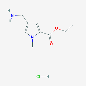 Ethyl 4-(aminomethyl)-1-methyl-1H-pyrrole-2-carboxylate hydrochloride