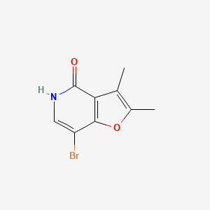 molecular formula C9H8BrNO2 B15054582 7-Bromo-2,3-dimethylfuro[3,2-c]pyridin-4(5H)-one 