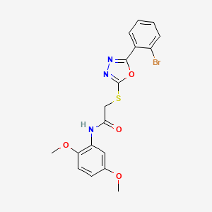 2-((5-(2-Bromophenyl)-1,3,4-oxadiazol-2-yl)thio)-N-(2,5-dimethoxyphenyl)acetamide