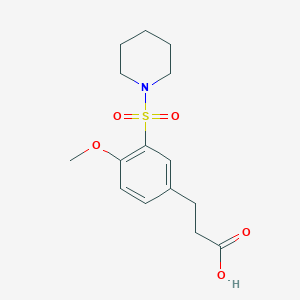 3-(4-Methoxy-3-(piperidin-1-ylsulfonyl)phenyl)propanoic acid