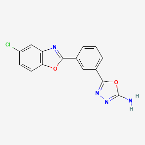 5-(3-(5-Chlorobenzo[d]oxazol-2-yl)phenyl)-1,3,4-oxadiazol-2-amine