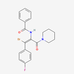 (Z)-N-(1-Bromo-1-(4-fluorophenyl)-3-oxo-3-(piperidin-1-yl)prop-1-en-2-yl)benzamide