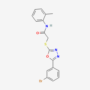 2-((5-(3-Bromophenyl)-1,3,4-oxadiazol-2-yl)thio)-N-(o-tolyl)acetamide