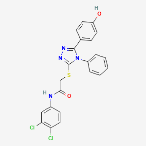 N-(3,4-Dichlorophenyl)-2-((5-(4-hydroxyphenyl)-4-phenyl-4H-1,2,4-triazol-3-yl)thio)acetamide