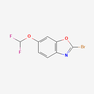 molecular formula C8H4BrF2NO2 B15054705 2-Bromo-6-(difluoromethoxy)benzo[d]oxazole 