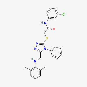 N-(3-Chlorophenyl)-2-((5-(((2,6-dimethylphenyl)amino)methyl)-4-phenyl-4H-1,2,4-triazol-3-yl)thio)acetamide