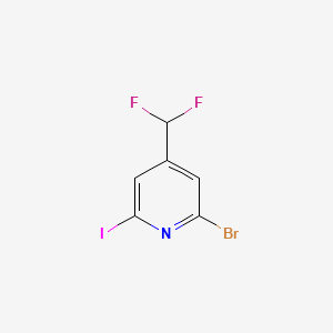 2-Bromo-4-(difluoromethyl)-6-iodopyridine