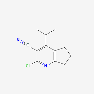 2-Chloro-4-isopropyl-6,7-dihydro-5H-cyclopenta[b]pyridine-3-carbonitrile