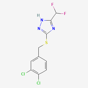 3-((3,4-Dichlorobenzyl)thio)-5-(difluoromethyl)-4H-1,2,4-triazole