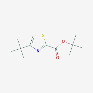 molecular formula C12H19NO2S B1505476 Tert-butyl 4-tert-butyl-1,3-thiazole-2-carboxylate CAS No. 79247-76-0