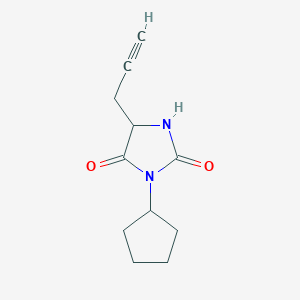 3-Cyclopentyl-5-(prop-2-yn-1-yl)imidazolidine-2,4-dione