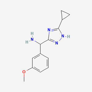 (5-Cyclopropyl-1H-1,2,4-triazol-3-yl)(3-methoxyphenyl)methanamine