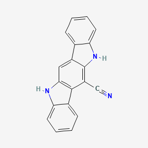 molecular formula C19H11N3 B15054833 5,11-Dihydroindolo[3,2-b]carbazole-6-carbonitrile 