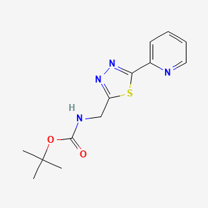 tert-Butyl ((5-(pyridin-2-yl)-1,3,4-thiadiazol-2-yl)methyl)carbamate