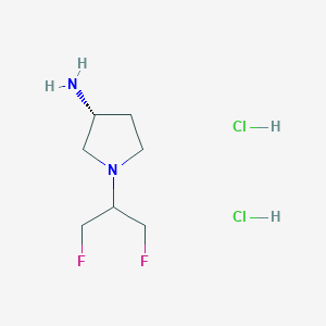 molecular formula C7H16Cl2F2N2 B15054932 (R)-1-(1,3-Difluoropropan-2-yl)pyrrolidin-3-amine dihydrochloride 