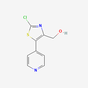 molecular formula C9H7ClN2OS B15054948 (2-Chloro-5-(pyridin-4-yl)thiazol-4-yl)methanol 