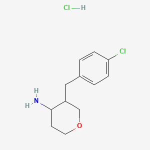 3-(4-Chlorobenzyl)tetrahydro-2H-pyran-4-amine hydrochloride