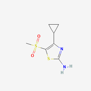 4-Cyclopropyl-5-(methylsulfonyl)thiazol-2-amine