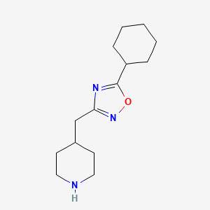 5-Cyclohexyl-3-(piperidin-4-ylmethyl)-1,2,4-oxadiazole