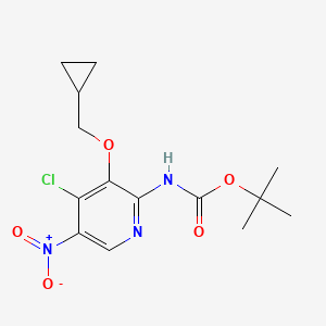 tert-Butyl (4-chloro-3-(cyclopropylmethoxy)-5-nitropyridin-2-yl)carbamate