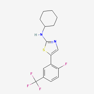 N-Cyclohexyl-5-(2-fluoro-5-(trifluoromethyl)phenyl)thiazol-2-amine