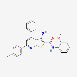 molecular formula C28H23N3O2S B15055048 3-Amino-N-(2-methoxyphenyl)-4-phenyl-6-(p-tolyl)thieno[2,3-b]pyridine-2-carboxamide 