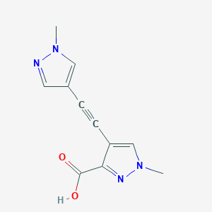 1-Methyl-4-((1-methyl-1H-pyrazol-4-yl)ethynyl)-1H-pyrazole-3-carboxylic acid