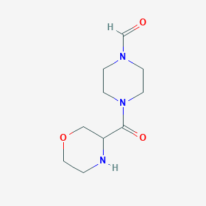 4-(Morpholine-3-carbonyl)piperazine-1-carbaldehyde