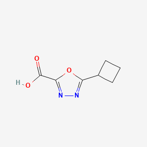 molecular formula C7H8N2O3 B15055152 5-Cyclobutyl-1,3,4-oxadiazole-2-carboxylic acid 