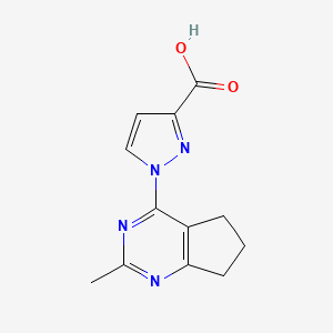 1-(2-Methyl-6,7-dihydro-5H-cyclopenta[d]pyrimidin-4-yl)-1H-pyrazole-3-carboxylic acid