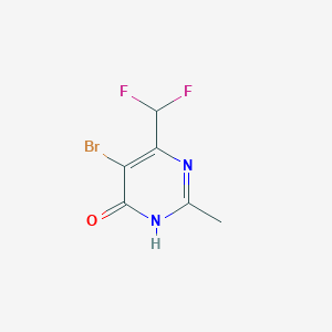 molecular formula C6H5BrF2N2O B15055171 5-Bromo-6-(difluoromethyl)-2-methylpyrimidin-4(3H)-one 