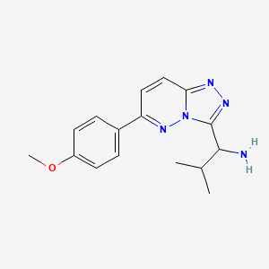 molecular formula C16H19N5O B15055173 1-(6-(4-Methoxyphenyl)-[1,2,4]triazolo[4,3-b]pyridazin-3-yl)-2-methylpropan-1-amine 