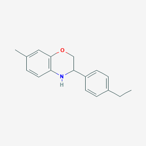 molecular formula C17H19NO B15055186 3-(4-Ethylphenyl)-7-methyl-3,4-dihydro-2H-benzo[b][1,4]oxazine 