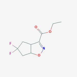 Ethyl 5,5-difluoro-4,5,6,6A-tetrahydro-3AH-cyclopenta[D]isoxazole-3-carboxylate