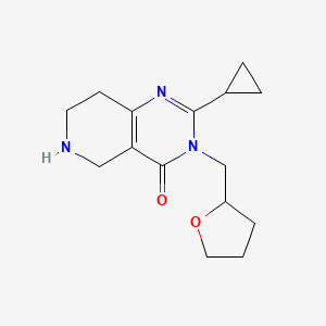 2-Cyclopropyl-3-((tetrahydrofuran-2-yl)methyl)-5,6,7,8-tetrahydropyrido[4,3-d]pyrimidin-4(3H)-one