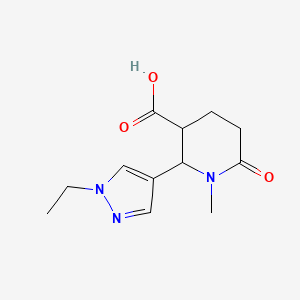 2-(1-Ethyl-1H-pyrazol-4-yl)-1-methyl-6-oxopiperidine-3-carboxylic acid