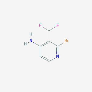 molecular formula C6H5BrF2N2 B15055294 2-Bromo-3-(difluoromethyl)pyridin-4-amine 