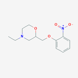 molecular formula C13H18N2O4 B15055332 4-Ethyl-2-((2-nitrophenoxy)methyl)morpholine 