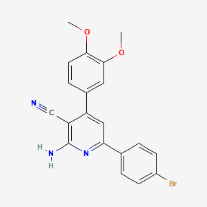 2-Amino-6-(4-bromophenyl)-4-(3,4-dimethoxyphenyl)nicotinonitrile