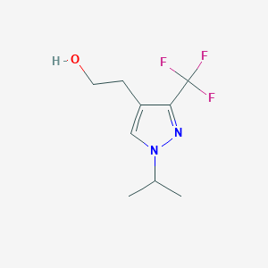 molecular formula C9H13F3N2O B15055440 2-(1-Isopropyl-3-(trifluoromethyl)-1H-pyrazol-4-yl)ethanol 