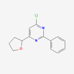 4-Chloro-2-phenyl-6-(tetrahydrofuran-2-yl)pyrimidine