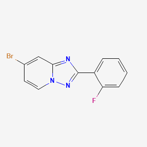 molecular formula C12H7BrFN3 B15055506 7-Bromo-2-(2-fluorophenyl)-[1,2,4]triazolo[1,5-a]pyridine 