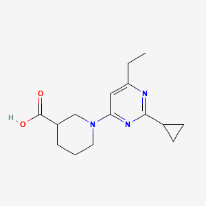 1-(2-Cyclopropyl-6-ethylpyrimidin-4-yl)piperidine-3-carboxylic acid