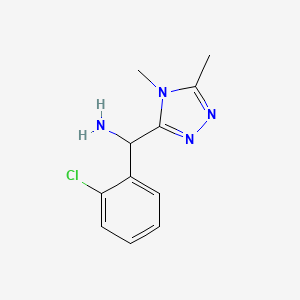 molecular formula C11H13ClN4 B15055554 (2-Chlorophenyl)(4,5-dimethyl-4H-1,2,4-triazol-3-yl)methanamine 