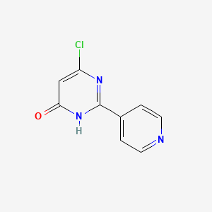 molecular formula C9H6ClN3O B15055599 6-Chloro-2-(pyridin-4-yl)pyrimidin-4(3H)-one 