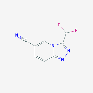 3-(Difluoromethyl)-[1,2,4]triazolo[4,3-a]pyridine-6-carbonitrile