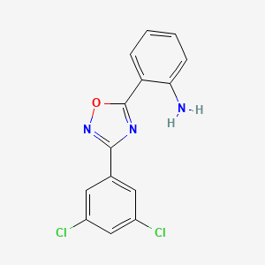 2-(3-(3,5-Dichlorophenyl)-1,2,4-oxadiazol-5-yl)aniline